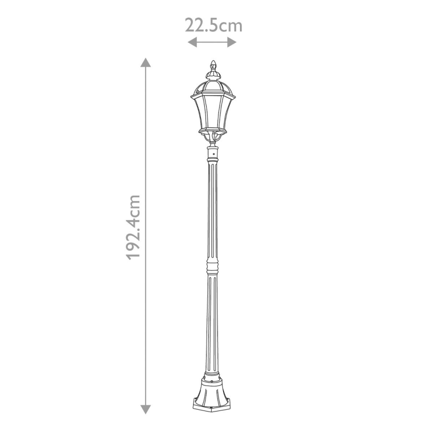 Garden Zone - Outdoor lamp LEDBURY 1xE27/100W/230V IP44 black