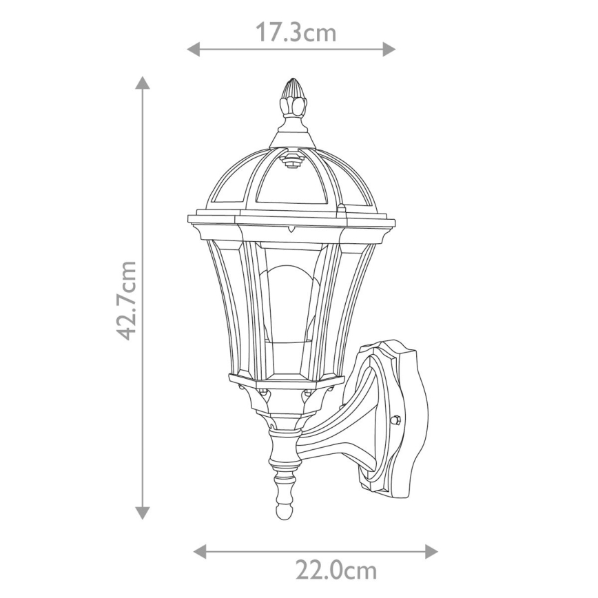 Garden Zone - Outdoor wall light LEDBURY 1xE27/100W/230V IP44