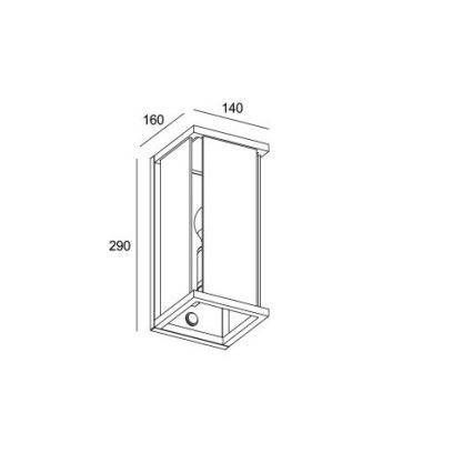 Gardino LX1465 - Outdoor light with sensor MELISSA 1xE27/15W/230V IP54