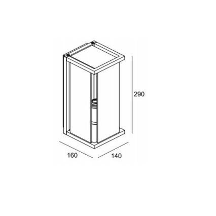 Gardino LX1466 - Outdoor wall light MELISSA 1xE27/15W/230V IP54