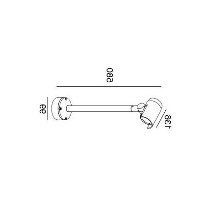 Gardino LX1674 - LED Outdoor wall spotlight ROSE LED/15W/230V IP65