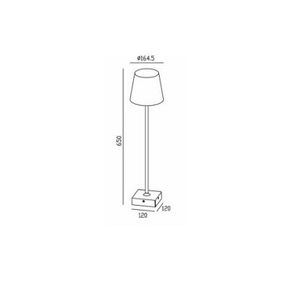 Gardino LX1793-650 - LED Outdoor floor lamp VIOLA LED/7W/230V IP65
