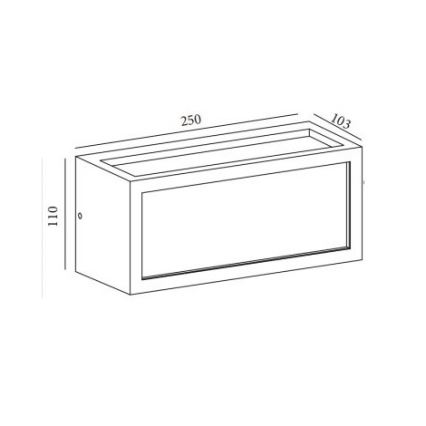 Gardino LX5705-LED - LED Outdoor wall light BETULLA LED/18W/230V IP54
