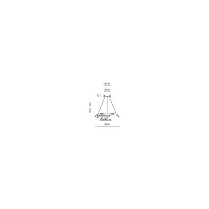 Gea Luce DIVA S G TITANIO - LED Dimmable chandelier on a string DIVA LED/44W/230V grey