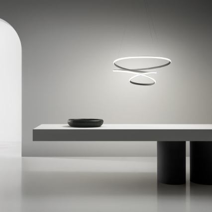 Gea Luce DIVA S P TITANIO - LED Dimmable chandelier on a string DIVA LED/43W/230V anthracite