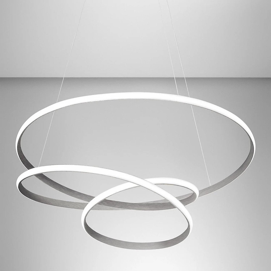 Gea Luce DIVA S/S TITANIO -  LED Dimmable chandelier on a string DIVA LED/80W/230V grey