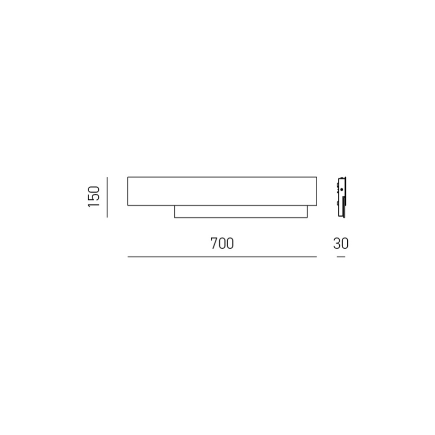 Gea Luce DOHA A G T - LED Wall light DOHA LED/25W/230V 70 cm beige