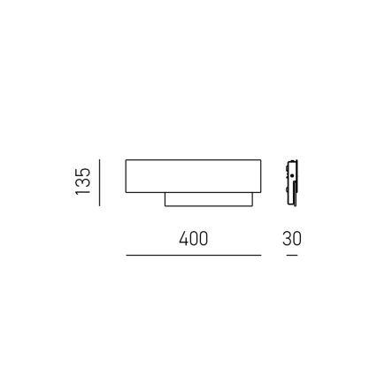 Gea Luce DOHA A P B - LED Wall light DOHA LED/15W/230V 40 cm white