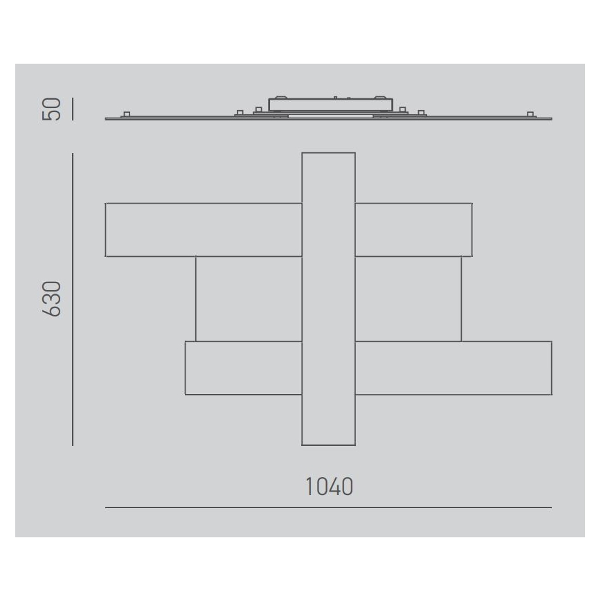 Gea Luce DOHA P G A - LED Ceiling light DOHA LED/50W/230V 104 cm matte chrome