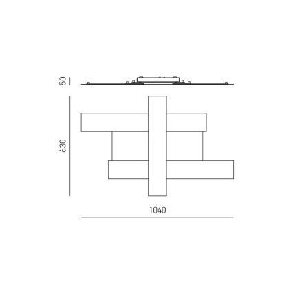 Gea Luce DOHA P G B - LED Ceiling light DOHA LED/50W/230V 104 cm white
