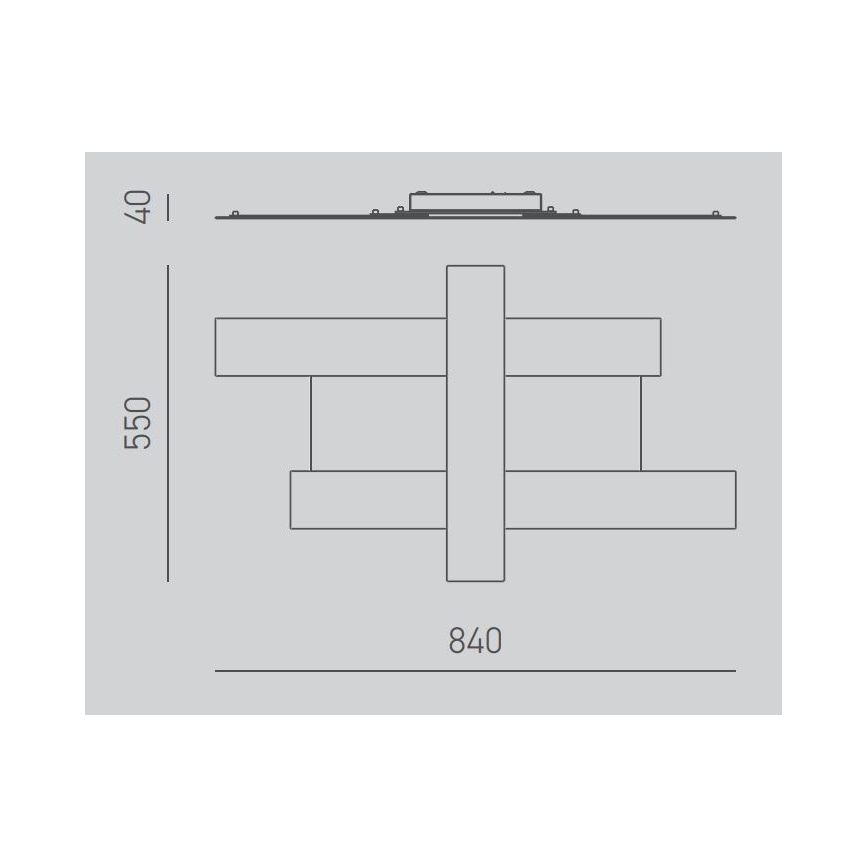 Gea Luce DOHA P M B - LED Ceiling light DOHA LED/40W/230V 84 cm white