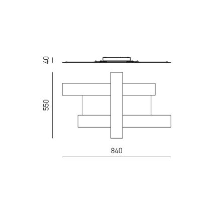 Gea Luce DOHA P M B - LED Ceiling light DOHA LED/40W/230V 84 cm white