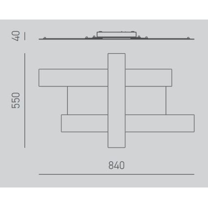 Gea Luce DOHA P M N - LED Ceiling light DOHA LED/40W/230V 84 cm black