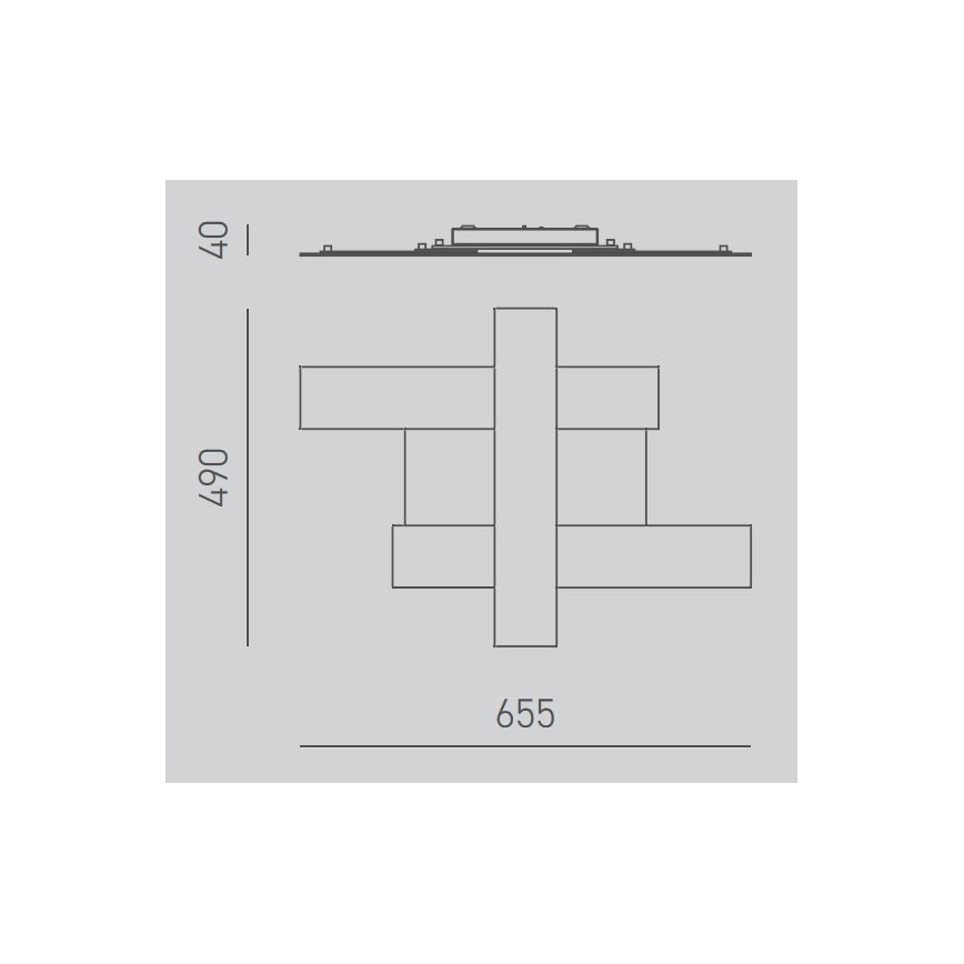Gea Luce DOHA P P A - LED Ceiling light DOHA LED/30W/230V 65,5 cm matte chrome