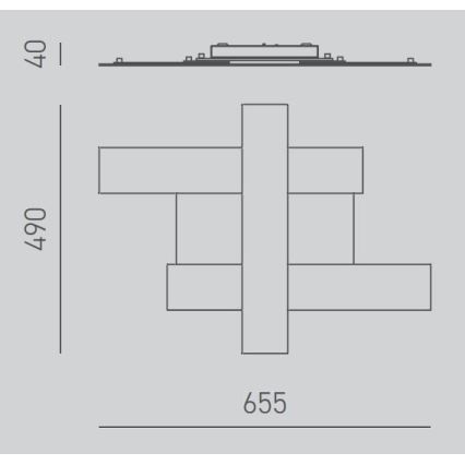 Gea Luce DOHA P P B - LED Ceiling light DOHA LED/30W/230V 65,5 cm white