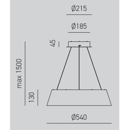 Gea Luce JULIETTE S B - LED Dimmable chandelier on a string JULIETTE LED/50W/230V white