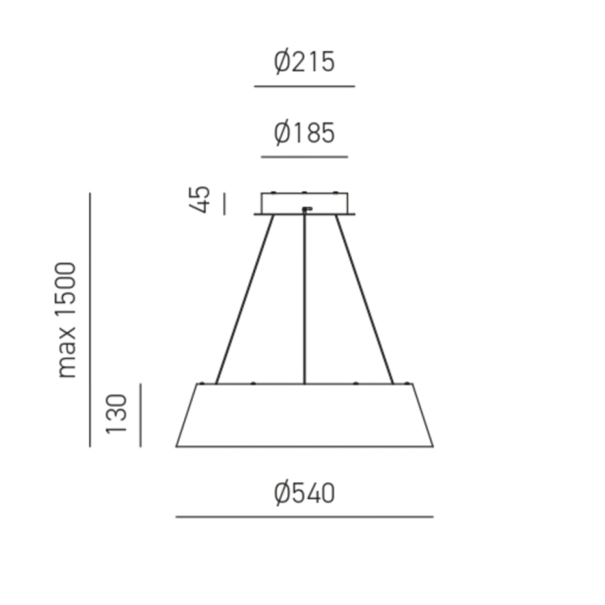 Gea Luce JULIETTE S B - LED Dimmable chandelier on a string JULIETTE LED/50W/230V white