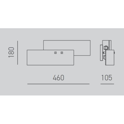 Gea Luce LARA A P oro - Wall light LARA 2xE14/42W/230V gold