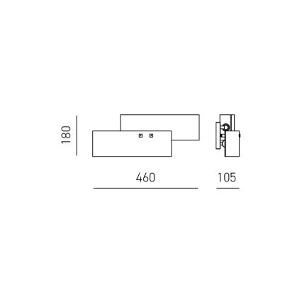 Gea Luce LARA A P oro - Wall light LARA 2xE14/42W/230V gold
