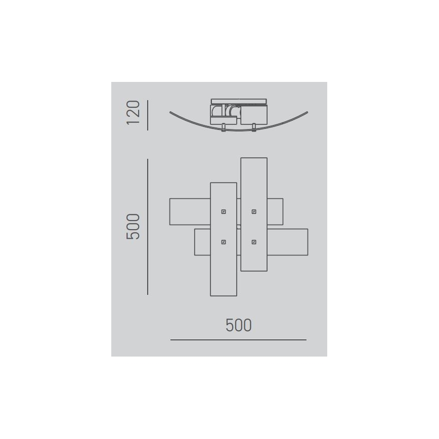 Gea Luce LARA P P arg - Ceiling light LARA 2xE27/52W/230V 50 cm silver