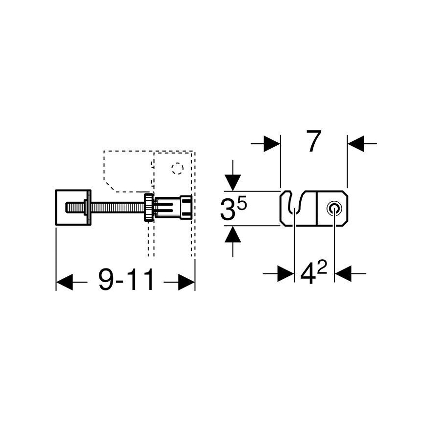 Geberit 111.013.00.1 - Duofix 9-11 cm Pre-wall Installation Set