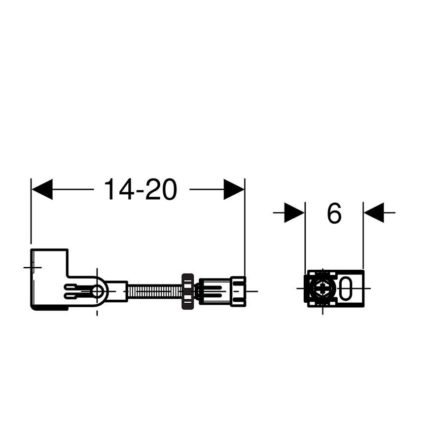 Geberit 111.835.00.1 - Duofix Wall Mounting Kit, 2 pcs
