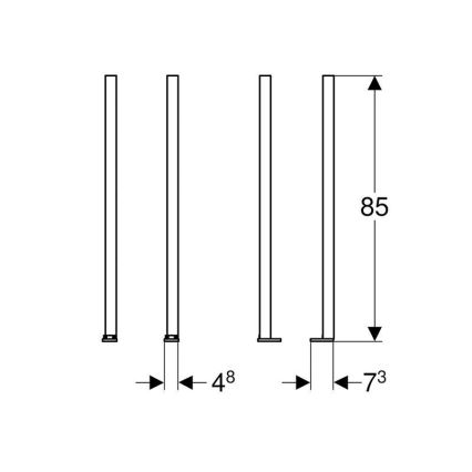 Geberit 111.848.00.1 - Duofix Leg Extension Set, 2 pcs