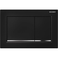 Geberit 115.080.KM.1 - Omega30 flush plate 21.2 x 14.2 cm, black/polished chrome