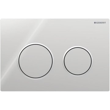 Geberit 115.085.KH.1 - Omega20 flush plate 21.2 x 14.2 cm polished chrome/matte chrome