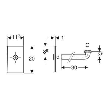 Geberit 115.416.11.1 - Washbasin installation kit, Alpine White