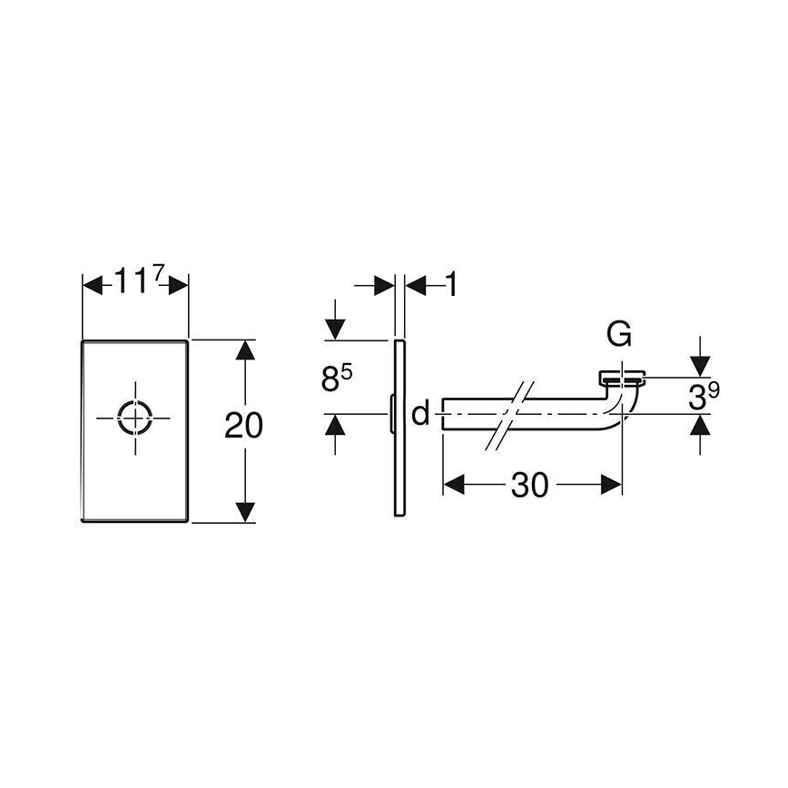 Geberit 115.416.11.1 - Washbasin installation kit, Alpine White