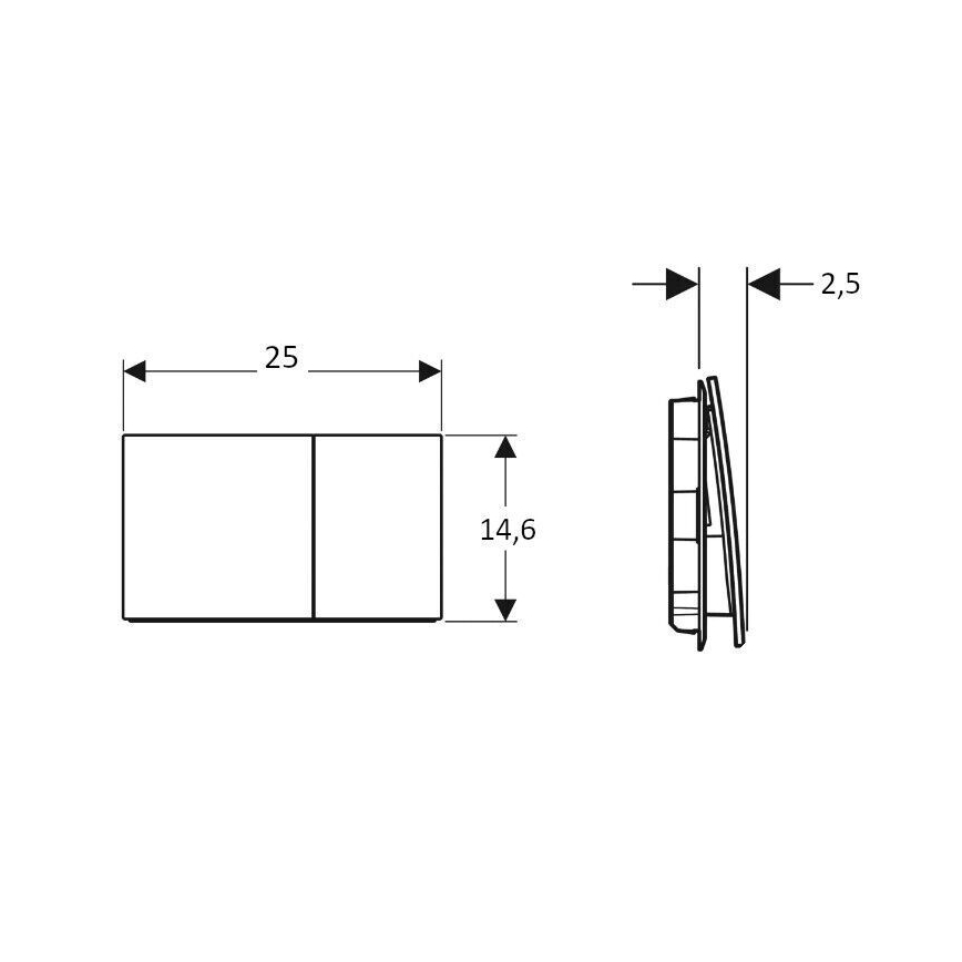 Geberit 115.622.JL.1 - Flush plate Sigma70 25 x 14.6 cm sand grey