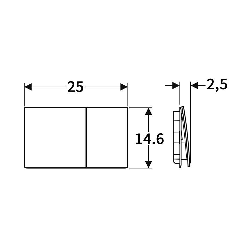 Geberit 115.622.SI.1 - Sigma70 flush button 25 x 14.6 cm white