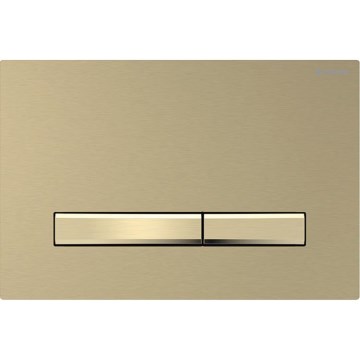 Geberit 115.672.QF.2 - Sigma50 flush plate 24.6 x 16.4 cm, brushed brass finish