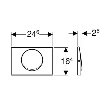 Geberit 115.751.00.1 - Mambo flush button 24,6x16,4 cm stainless steel