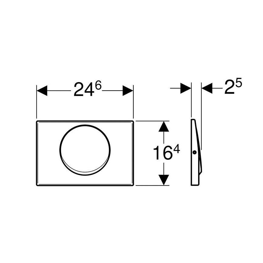 Geberit 115.751.00.1 - Mambo flush button 24,6x16,4 cm stainless steel