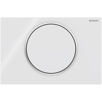 Geberit 115.758.KJ.5 - Sigma10 flush plate 24.6 x 16.4 cm white / polished chrome