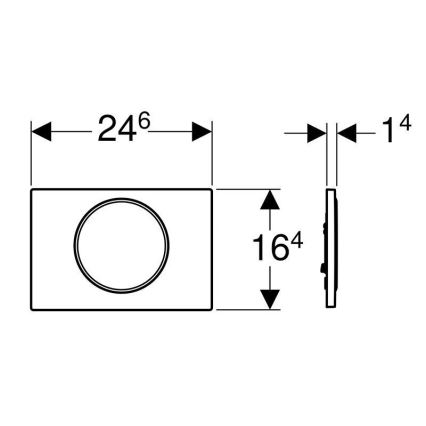 Geberit 115.758.KJ.5 - Sigma10 flush plate 24.6 x 16.4 cm white / polished chrome