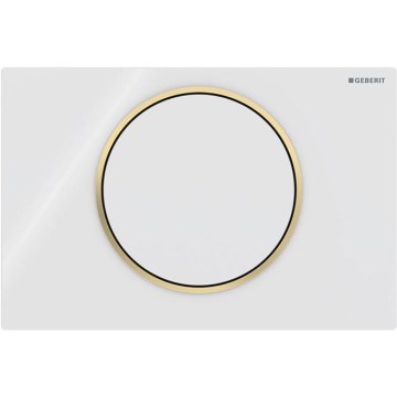 Geberit 115.758.KK.5 - Sigma10 Flush Plate 24,6x16,4 cm White/Gold