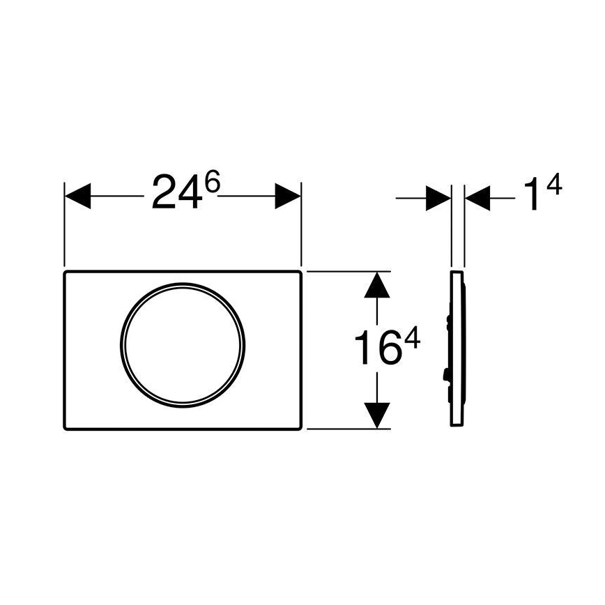 Geberit 115.758.KK.5 - Sigma10 Flush Plate 24,6x16,4 cm White/Gold