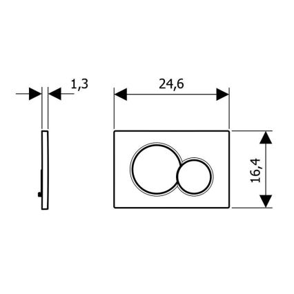 Geberit 115.770.DW.5 - Sigma01 Round flush plate 24.6 x 16.4 cm black