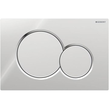 Geberit 115.770.KA.5 - Sigma01 Round flush plate 24.6 x 16.4 cm, polished chrome / matte chrome