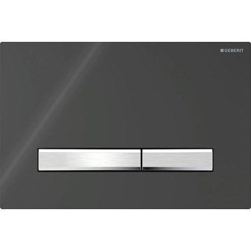 Geberit 115.788.DW.2 - Sigma50 flush plate, 24.6 x 16.4 cm, black/matte chrome