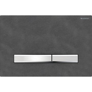 Geberit 115.788.JM.2 - Sigma50 flush plate 24,6x16,4 cm slate/matte chrome