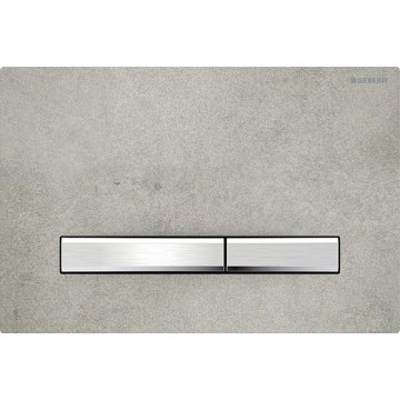 Geberit 115.788.JV.2 - Sigma50 flush plate 24.6 x 16.4 cm, concrete finish/matte chrome