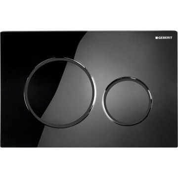 Geberit 115.882.DW.1 - Sigma20 Flush Plate, 24.6 x 16.4 cm, Black
