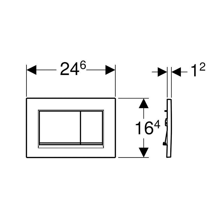 Geberit 115.883.11.1 - Sigma30 Flush Plate 24.6 x 16.4 cm White