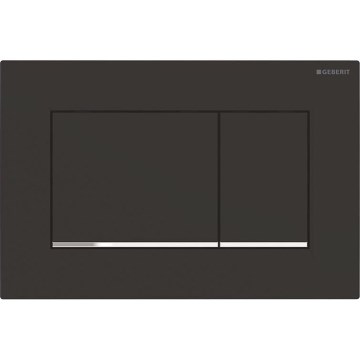 Geberit 115.883.14.1 - Sigma30 Flush Plate 24.6 x 16.4 cm Black/Polished Chrome