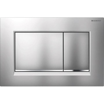 Geberit 115.883.JQ.1 - Sigma30 flush plate 24.6 x 16.4 cm, matte chrome / polished chrome