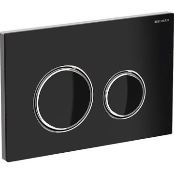 Geberit 115.884.SJ.1 - Sigma50 Flush Plate 24.6 x 16.4 cm Black/Polished Chrome